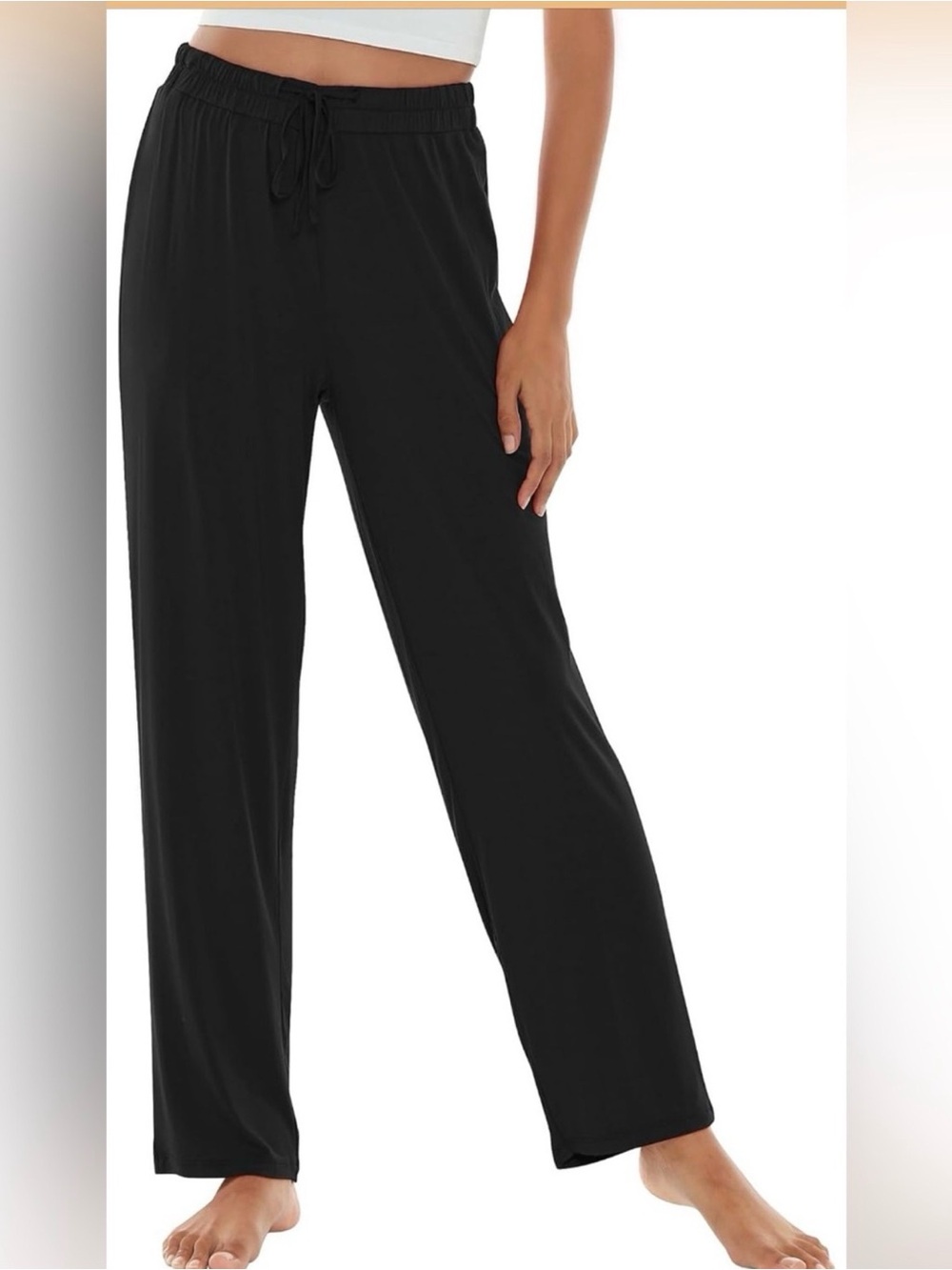 WiWi Pajama Pants for Women Viscose from Bamboo Drawstring Bottoms Size S NWT